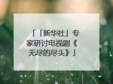 「新华社」专家研讨电视剧《无尽的尽头》