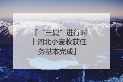 “三夏”进行时丨河北小麦收获任务基本完成