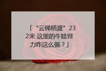 “云梯横渡”232米 这里的牛娃臂力咋这么强？