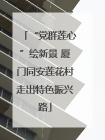 “党群莲心”绘新景 厦门同安莲花村走出特色振兴路