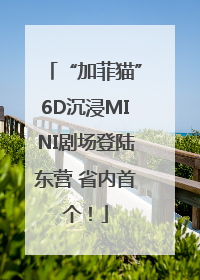 “加菲猫”6D沉浸MINI剧场登陆东营 省内首个！