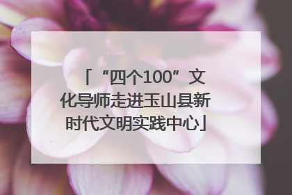 “四个100”文化导师走进玉山县新时代文明实践中心
