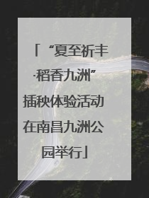 “夏至祈丰·稻香九洲”插秧体验活动在南昌九洲公园举行