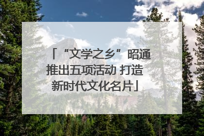 “文学之乡”昭通推出五项活动 打造新时代文化名片
