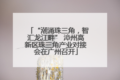 “潮涌珠三角，智汇龙江畔” 漳州高新区珠三角产业对接会在广州召开