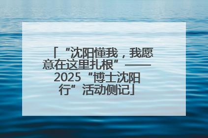“沈阳懂我，我愿意在这里扎根”——2025“博士沈阳行”活动侧记
