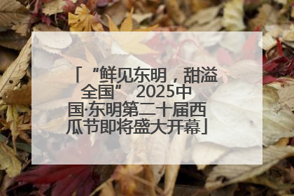 “鲜见东明，甜溢全国” 2025中国·东明第二十届西瓜节即将盛大开幕