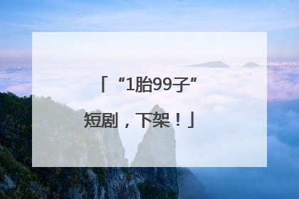 “1胎99子”短剧，下架！