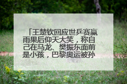 王楚钦回应世乒赛赢雨果后仰天大笑，称自己在马龙、樊振东面前是小孩，巴黎奥运被孙颖莎带着打