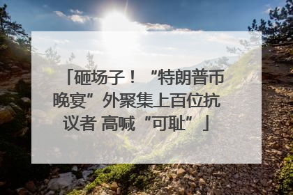 砸场子！“特朗普币晚宴”外聚集上百位抗议者 高喊“可耻”