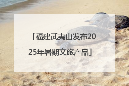 福建武夷山发布2025年暑期文旅产品