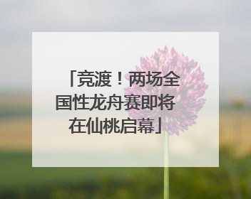 竞渡！两场全国性龙舟赛即将在仙桃启幕