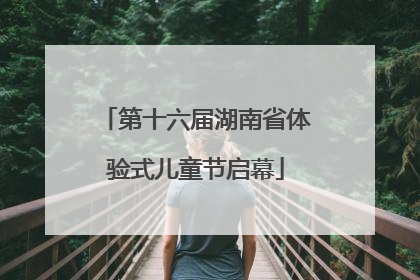 第十六届湖南省体验式儿童节启幕