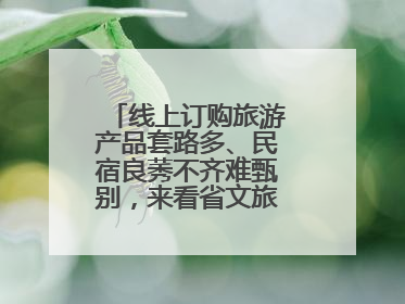 线上订购旅游产品套路多、民宿良莠不齐难甄别，来看省文旅厅如何回应？