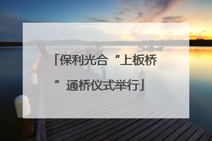 保利光合“上板桥”通桥仪式举行