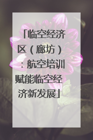 临空经济区（廊坊）：航空培训赋能临空经济新发展
