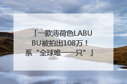一款薄荷色LABUBU被拍出108万！系“全球唯一一只”