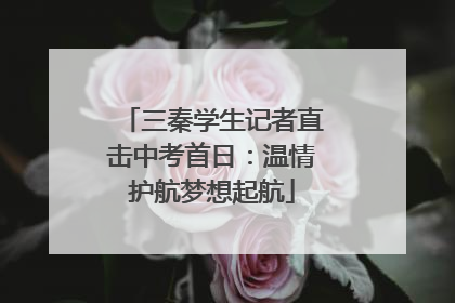 三秦学生记者直击中考首日：温情护航梦想起航
