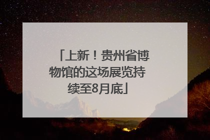 上新！贵州省博物馆的这场展览持续至8月底