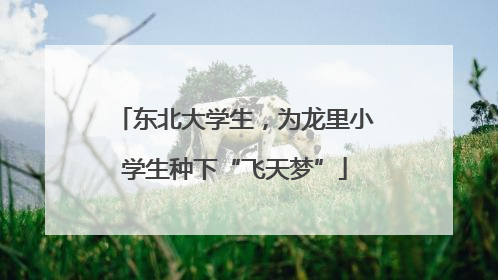 东北大学生，为龙里小学生种下“飞天梦”
