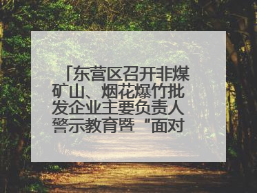 东营区召开非煤矿山、烟花爆竹批发企业主要负责人警示教育暨“面对面”谈话会议