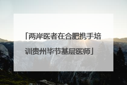 两岸医者在合肥携手培训贵州毕节基层医师