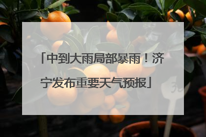 中到大雨局部暴雨！济宁发布重要天气预报