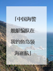 中国海警舰艇编队在我钓鱼岛领海巡航