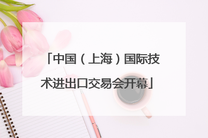 中国（上海）国际技术进出口交易会开幕