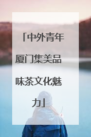 中外青年厦门集美品味茶文化魅力