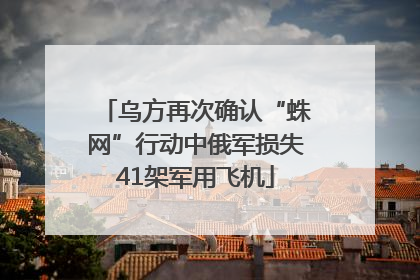 乌方再次确认“蛛网”行动中俄军损失41架军用飞机