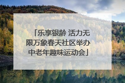 乐享银龄 活力无限万象春天社区举办中老年趣味运动会