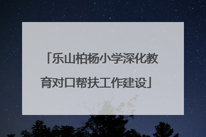 乐山柏杨小学深化教育对口帮扶工作建设