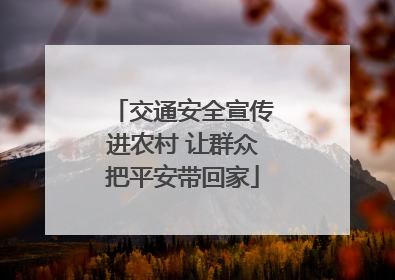 交通安全宣传进农村 让群众把平安带回家