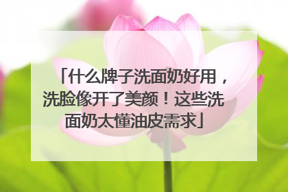 什么牌子洗面奶好用，洗脸像开了美颜！这些洗面奶太懂油皮需求