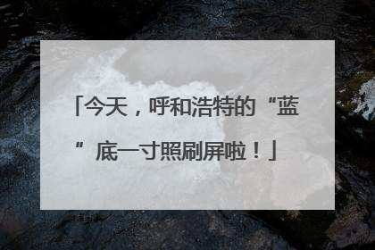 今天，呼和浩特的“蓝”底一寸照刷屏啦！