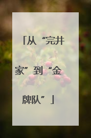 从“完井家”到“金牌队”