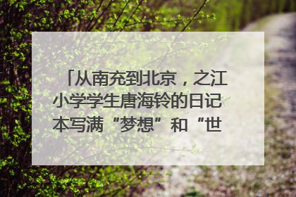 从南充到北京，之江小学学生唐海铃的日记本写满“梦想”和“世界”｜您牵挂的四川