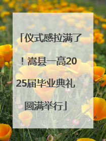 仪式感拉满了！嵩县一高2025届毕业典礼圆满举行