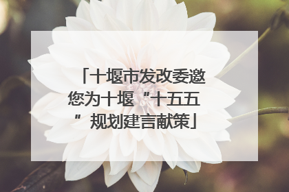 十堰市发改委邀您为十堰“十五五”规划建言献策