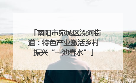 南阳市宛城区溧河街道：特色产业激活乡村振兴“一池春水”