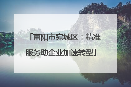 南阳市宛城区：精准服务助企业加速转型
