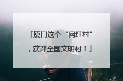 厦门这个“网红村”，获评全国文明村！