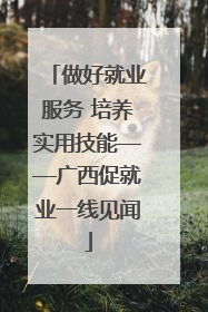 做好就业服务 培养实用技能——广西促就业一线见闻