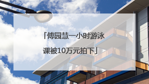 傅园慧一小时游泳课被10万元拍下