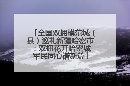 全国双拥模范城（县）巡礼新疆哈密市：双拥花开哈密城 军民同心谱新篇