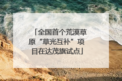 全国首个荒漠草原“草光互补”项目在达茂旗试点