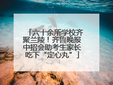 六十余所学校齐聚兰陵！齐鲁晚报中招会助考生家长吃下“定心丸”