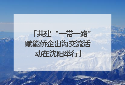 共建“一带一路”赋能侨企出海交流活动在沈阳举行