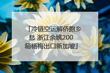 冷链空运解侨胞乡愁 浙江余姚200箱杨梅出口新加坡